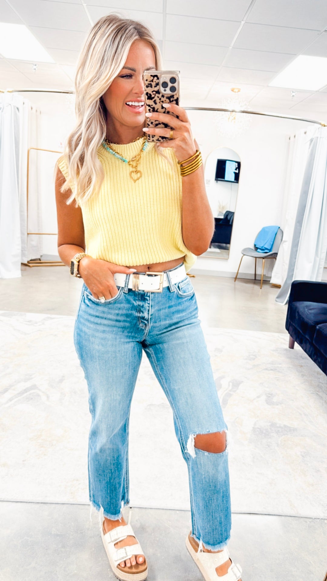 The Mia High-Rise Slim Wide Jeans