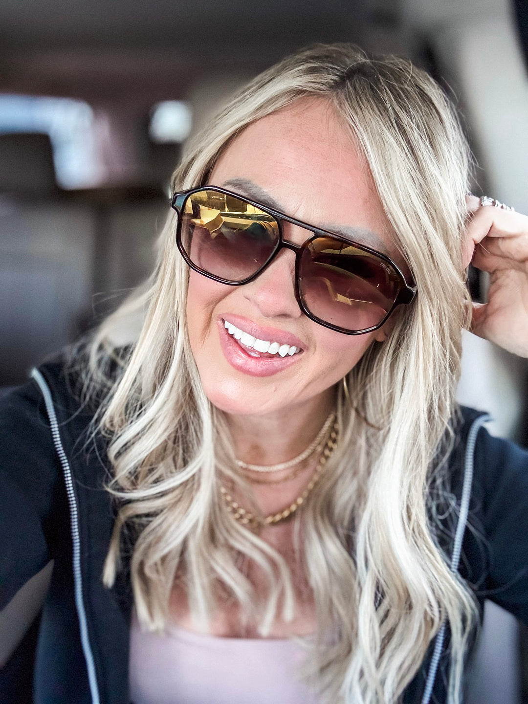 Billie Aviator Sunglasses- Tortoise/Gold Mirror – Sparkle Tallahassee