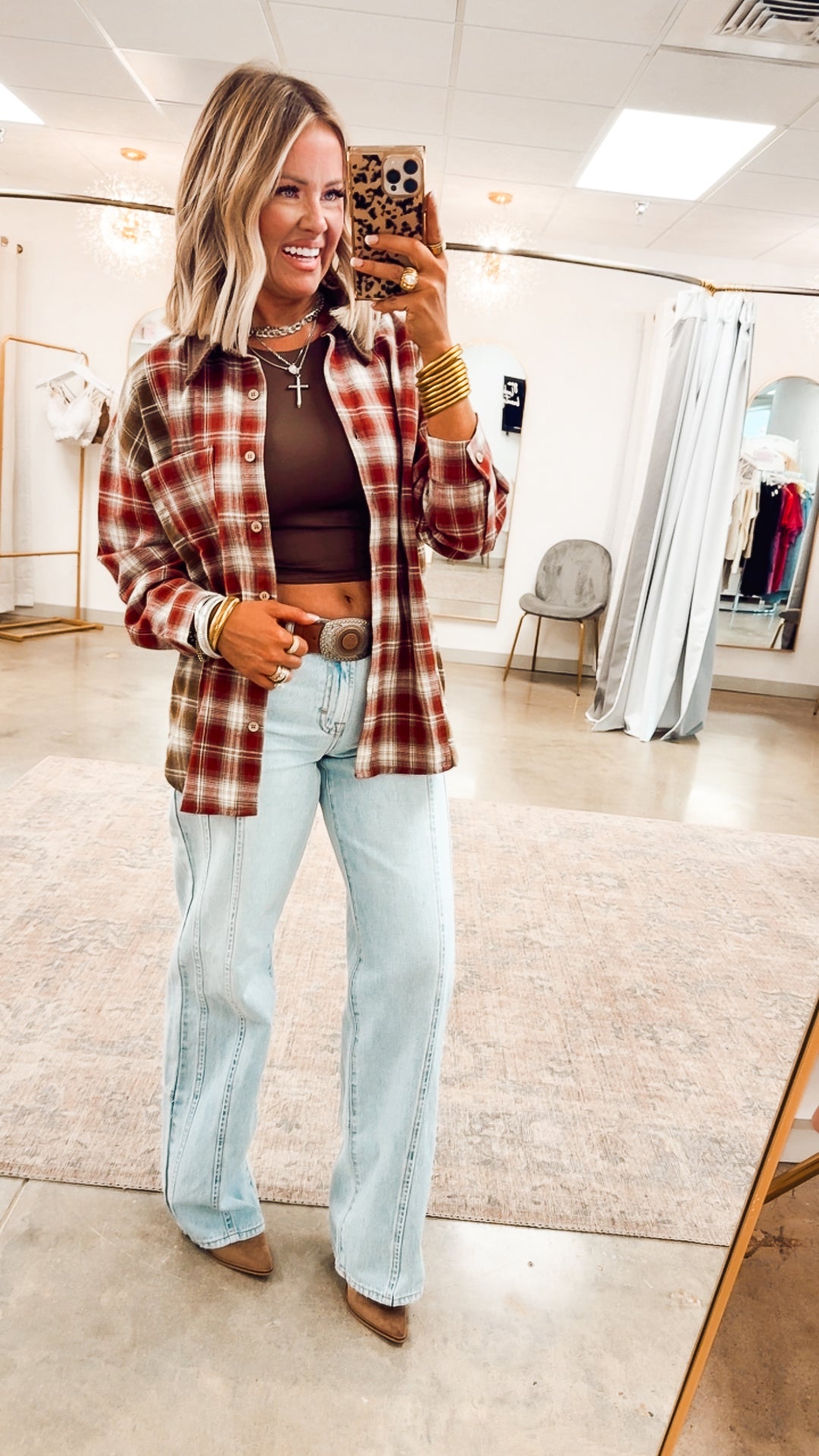 Harvest Plaid Flannel Top