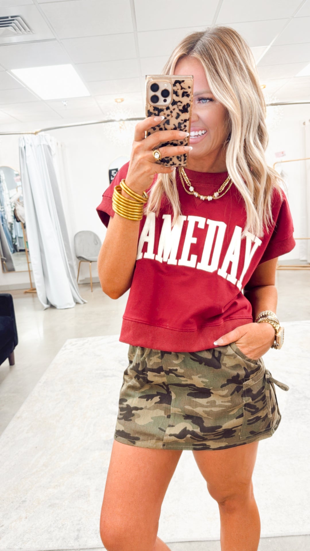 The Gameday Cropped Sweat Tee
