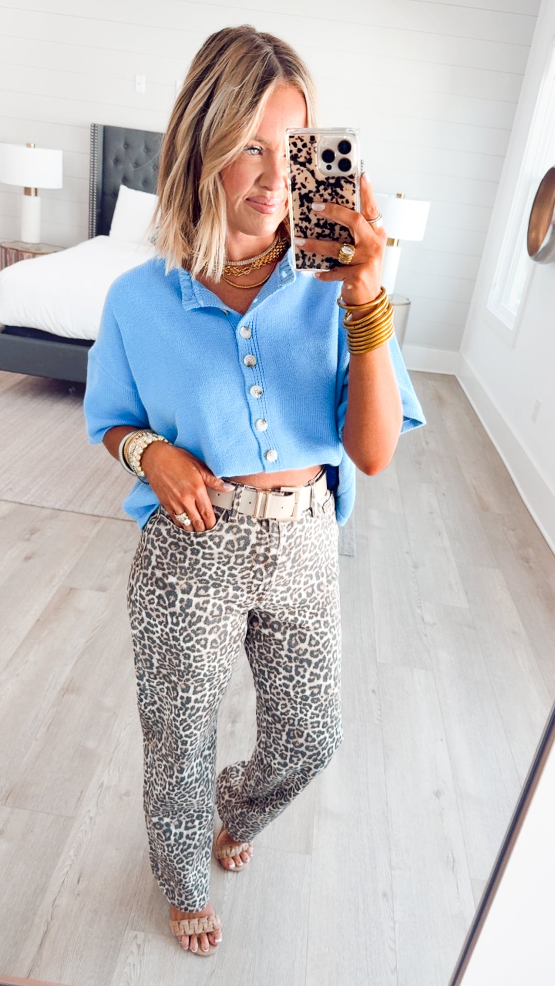 The Windsor Button Up Top-Blue