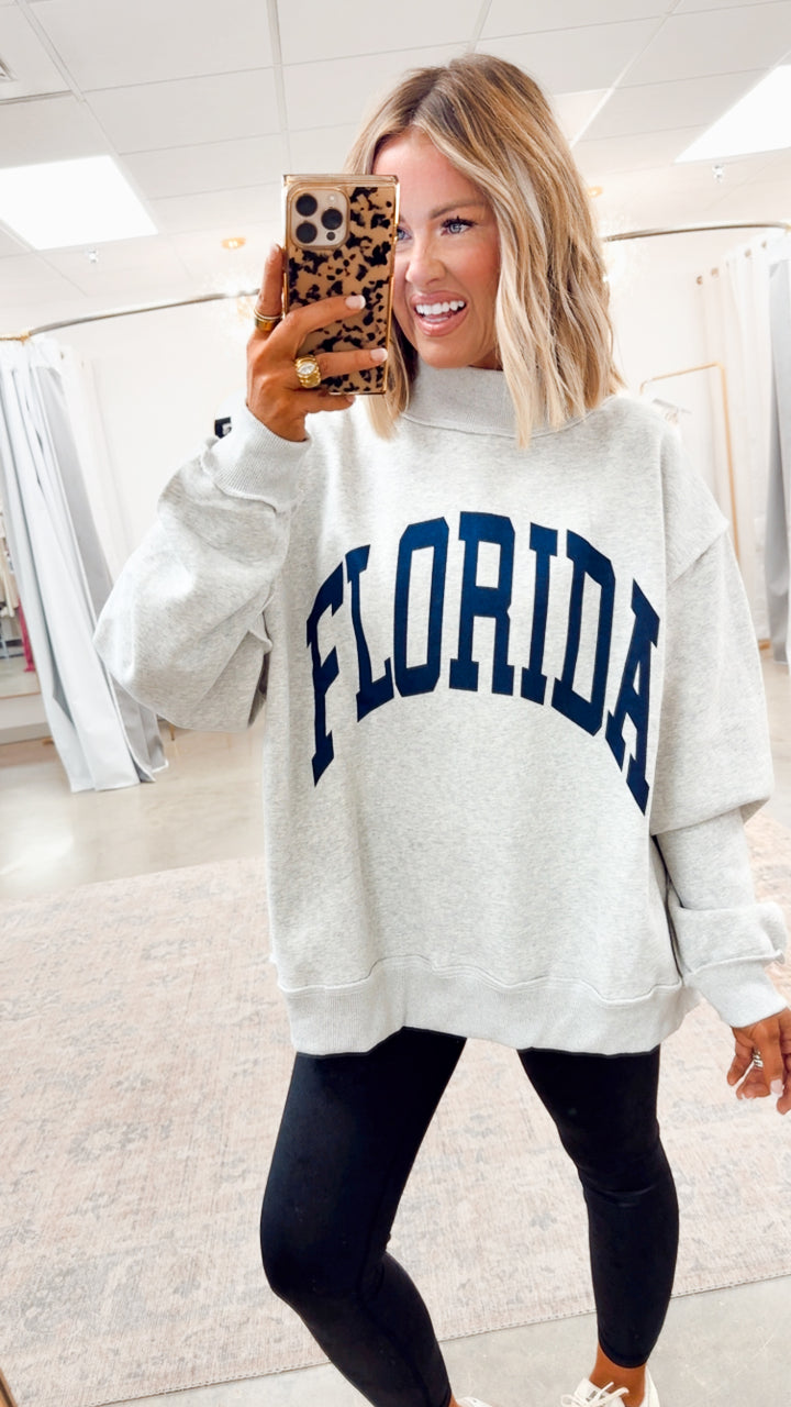 Florida Reversible Mock Neck Sweatshirt