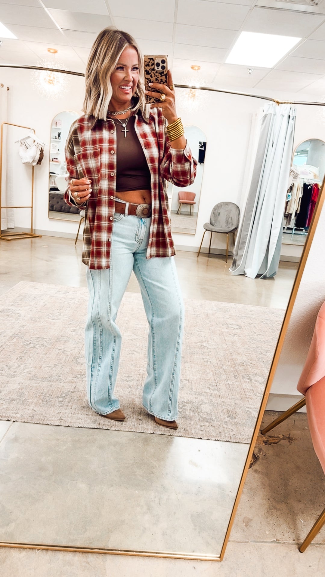 Harvest Plaid Flannel Top