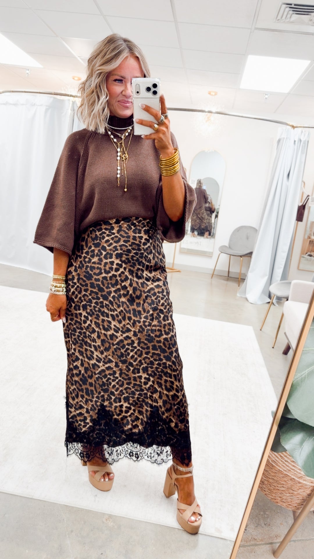 The Leopard Lace Maxi Skirt