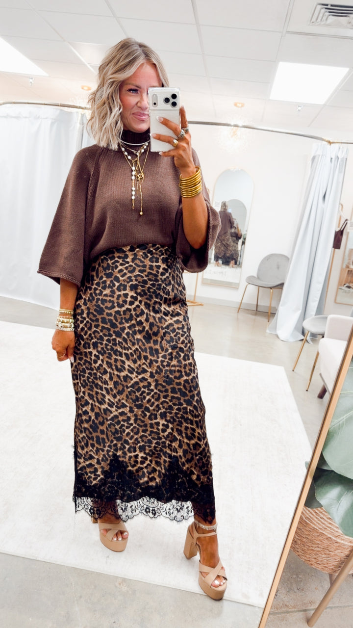 The Leopard Lace Maxi Skirt