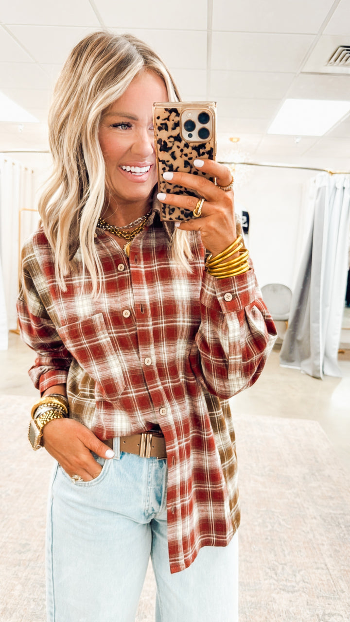 Harvest Plaid Flannel Top