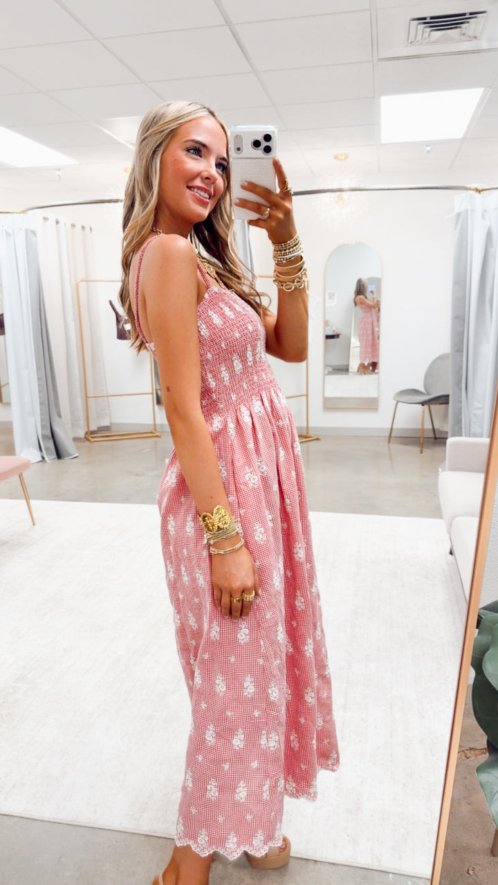 The Prairie Rose Dress-Red