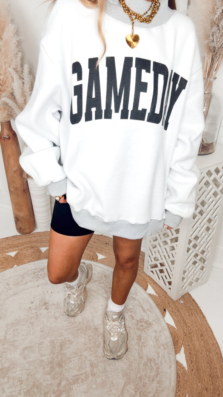 Football Reversible Mock Neck Sweatshirt