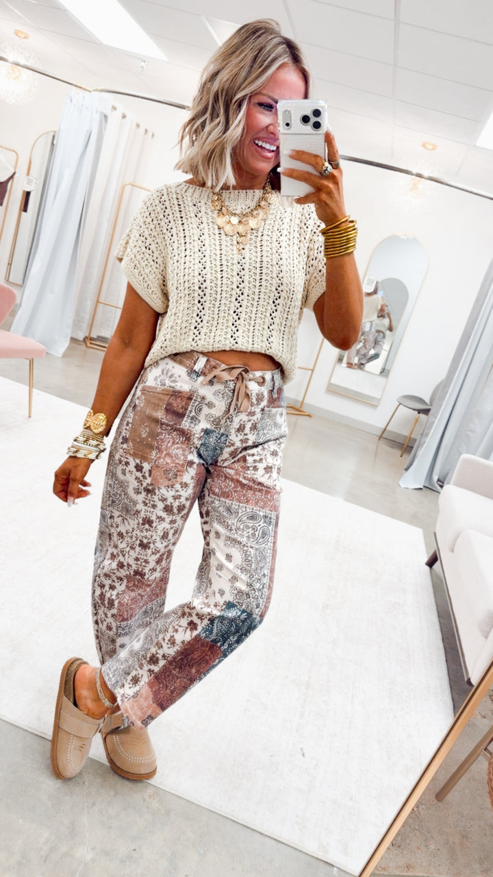 The Rustic Paisley Barrel Jean