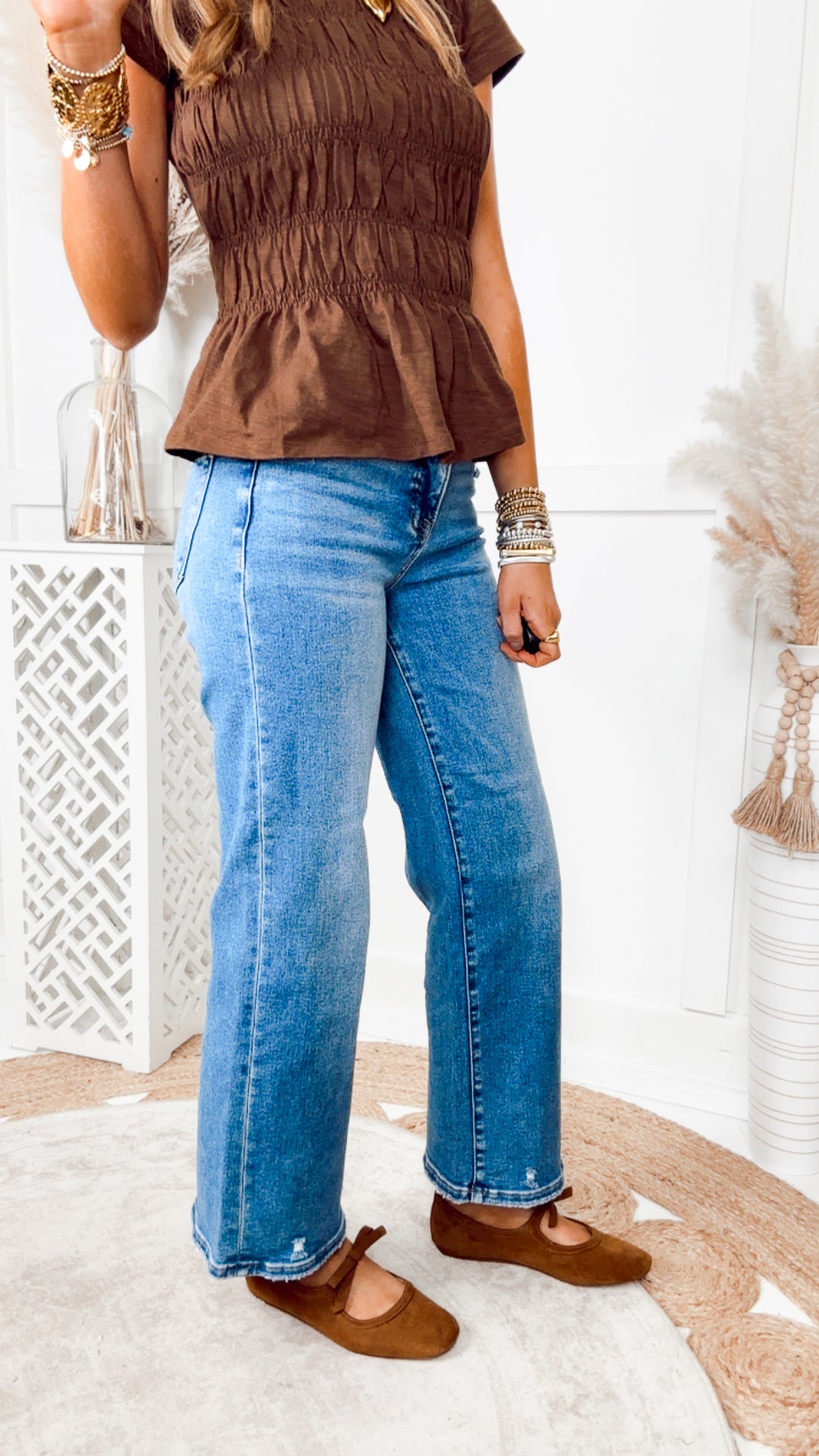 The Olivia Crop Wide Leg Jean-Medium