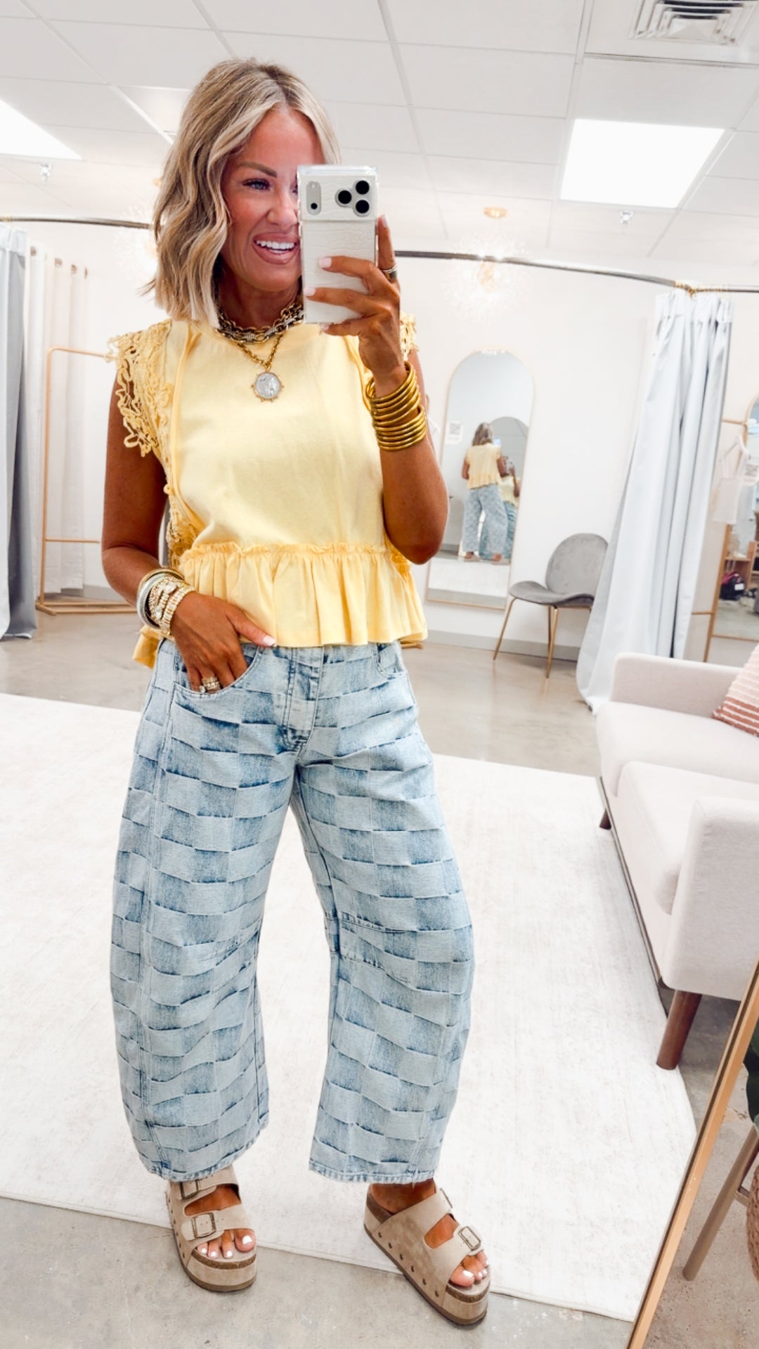 Wisteria Lace Top-Butter Yellow