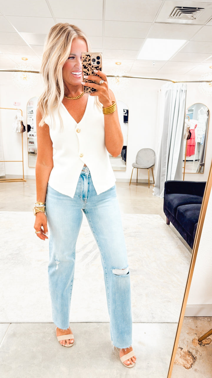 Ella High Rise Wide Straight Leg Jeans