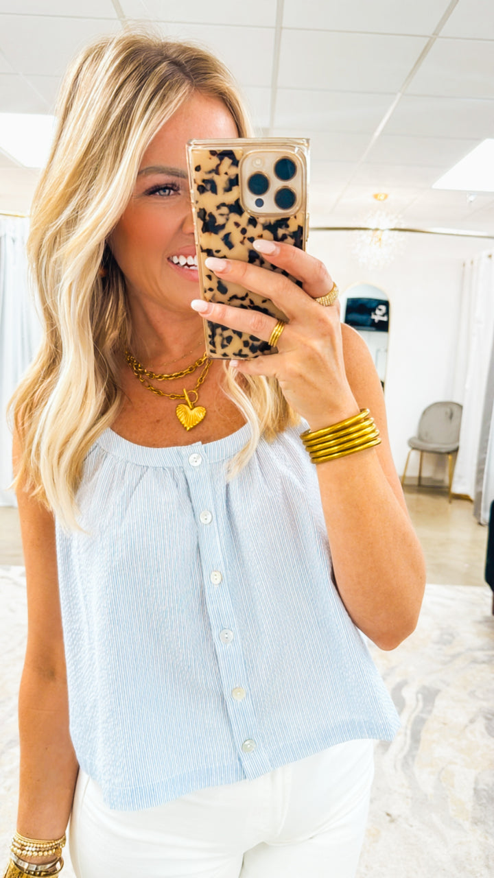 Sloane Seersucker Top