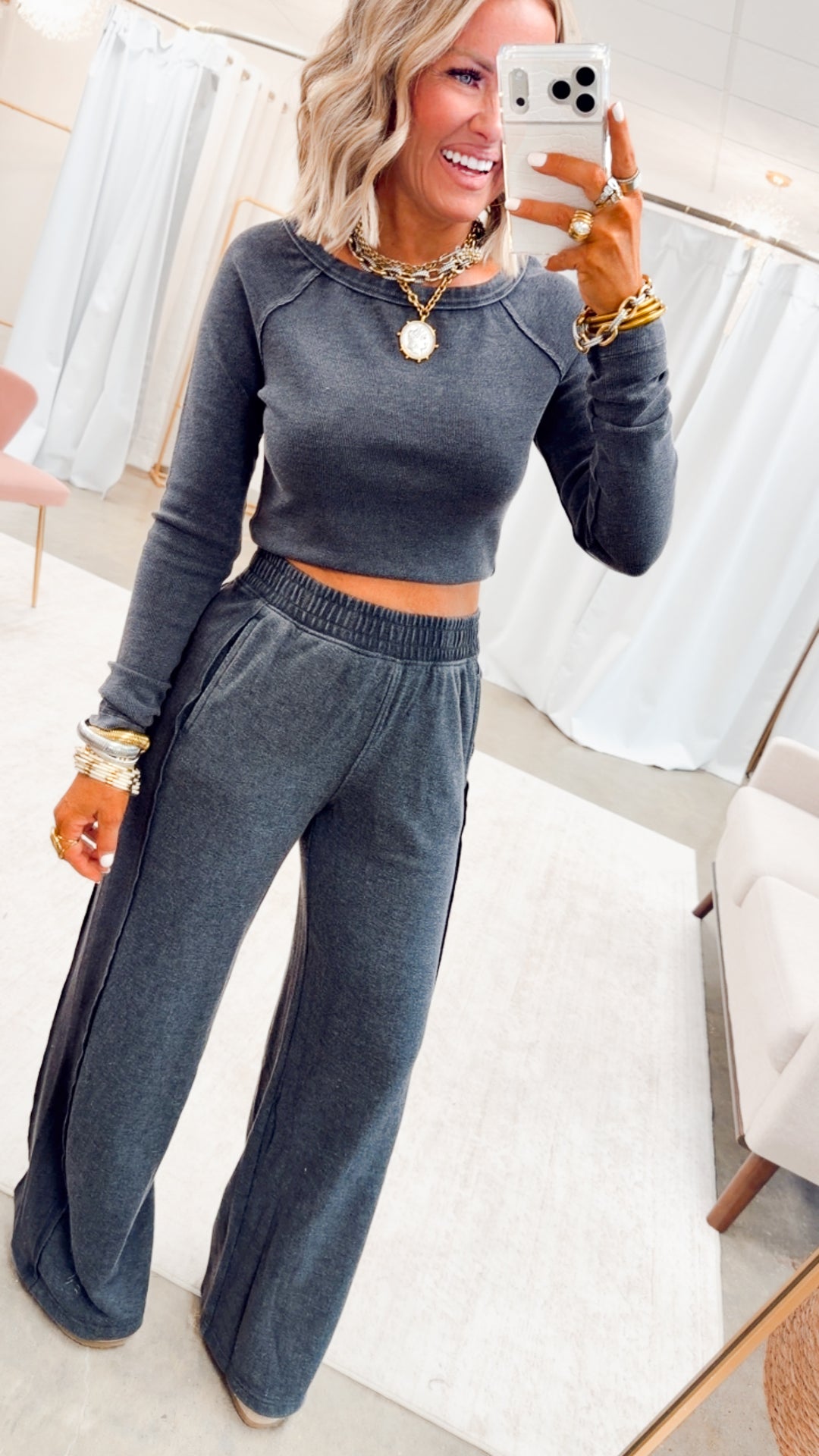 The Arabella Two Piece Set-Black