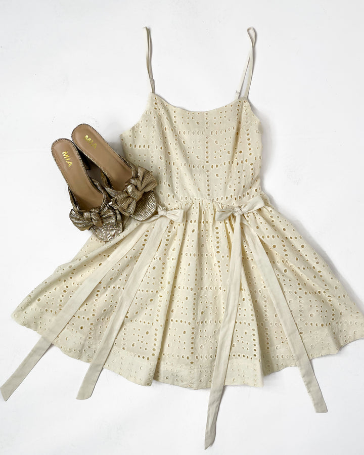 Dainty Eyelet Mini Dress
