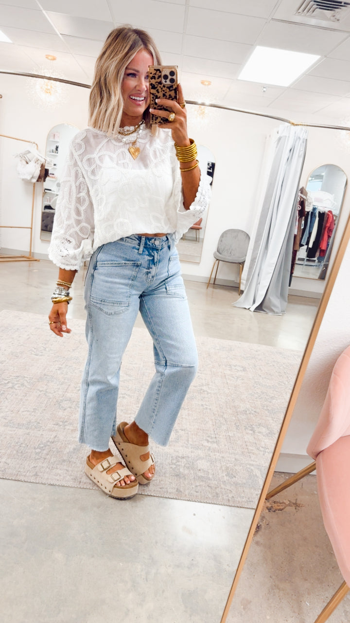 Soft Whispers Blouse-White