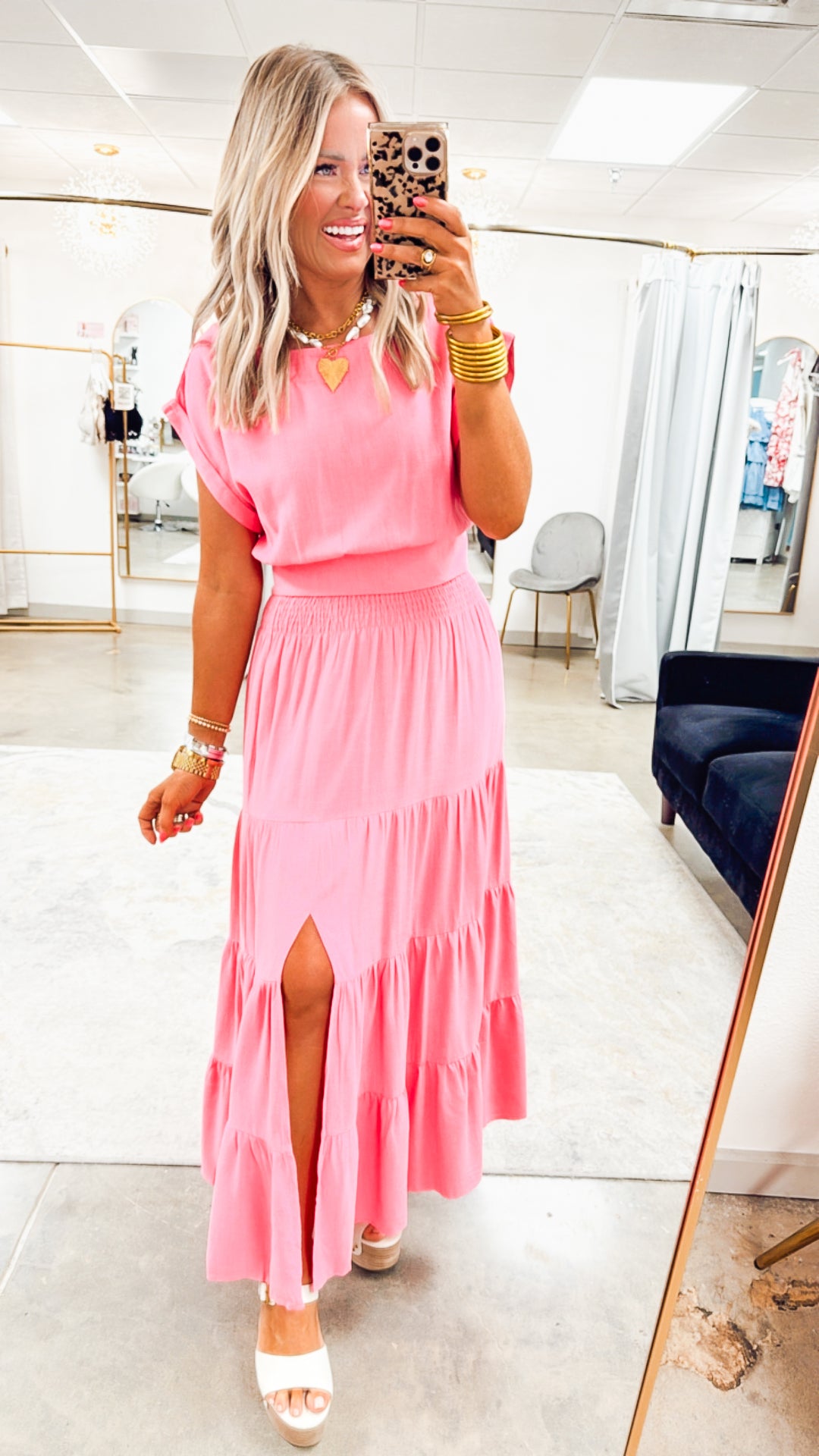 Sun Kissed Skirt Set-Fuchsia