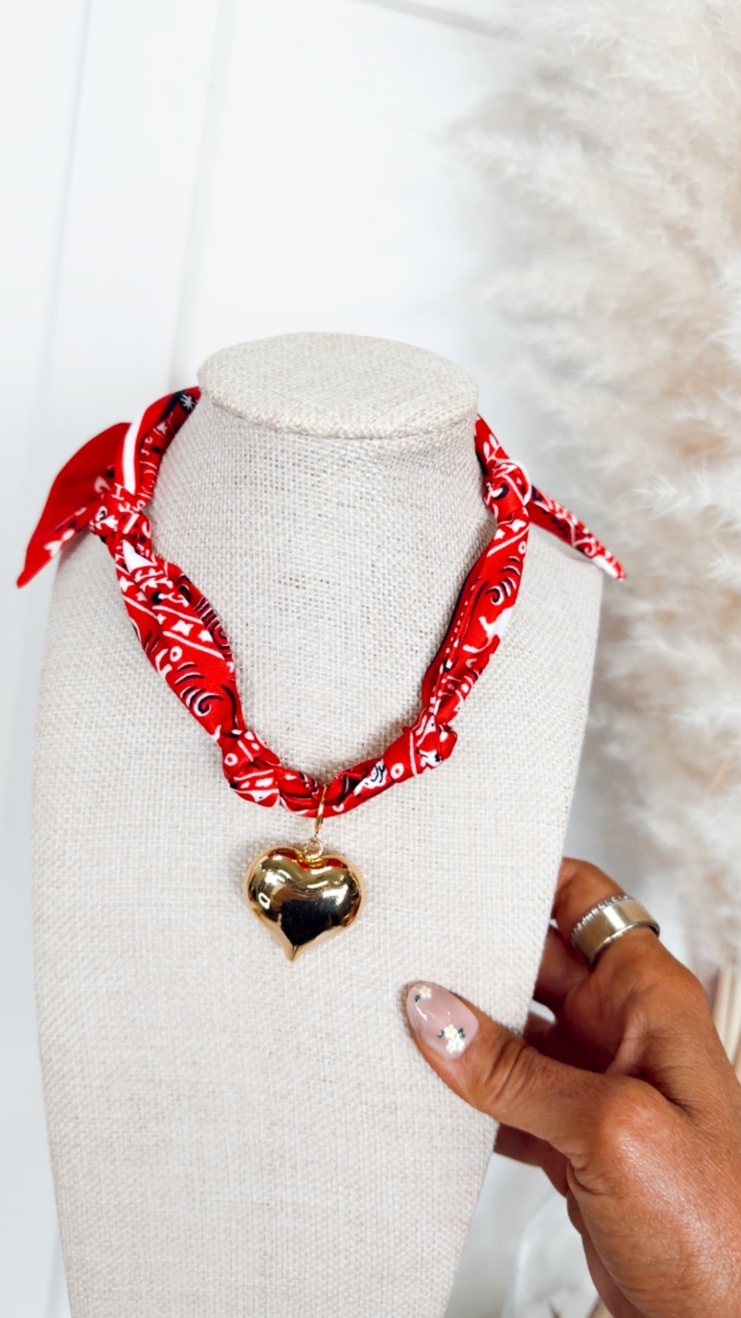 The Red Bandana Scarf Necklace