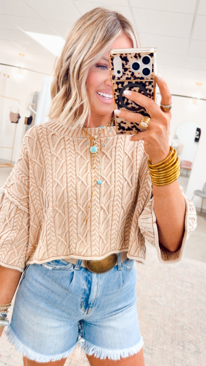 Afterglow Acid Wash Sweater