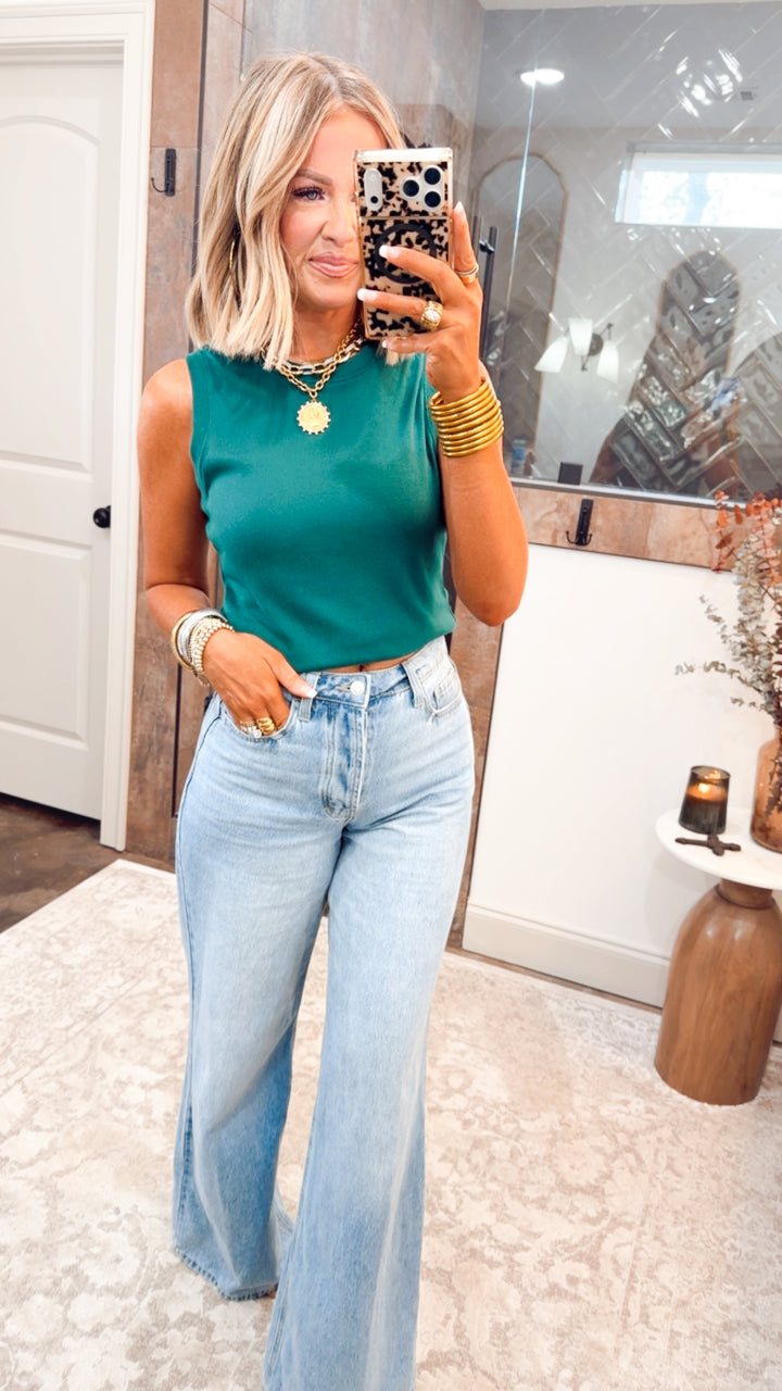 Simply Soft Tank-Green