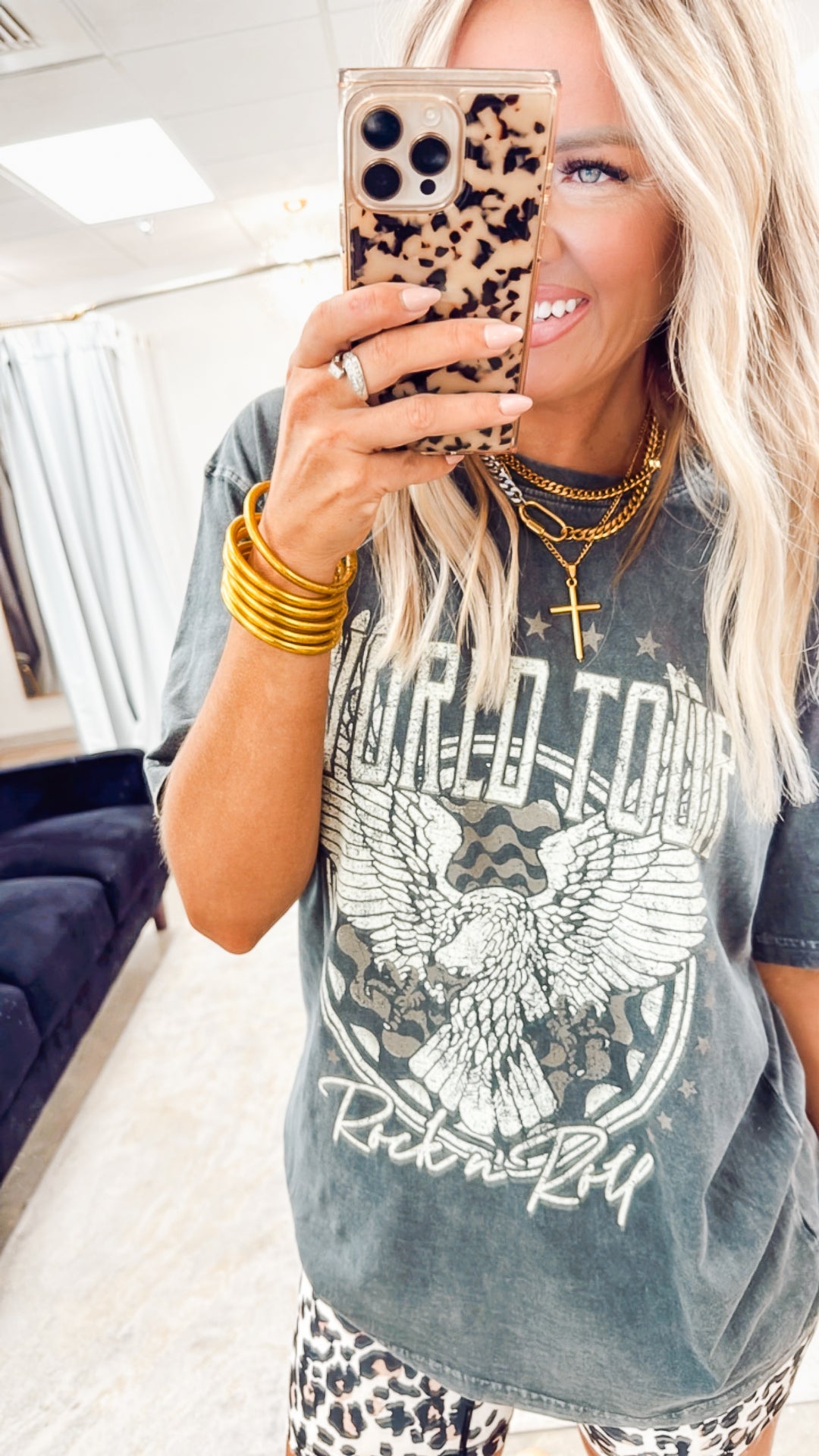 World Tour Rock N Roll Vintage Graphic Tee