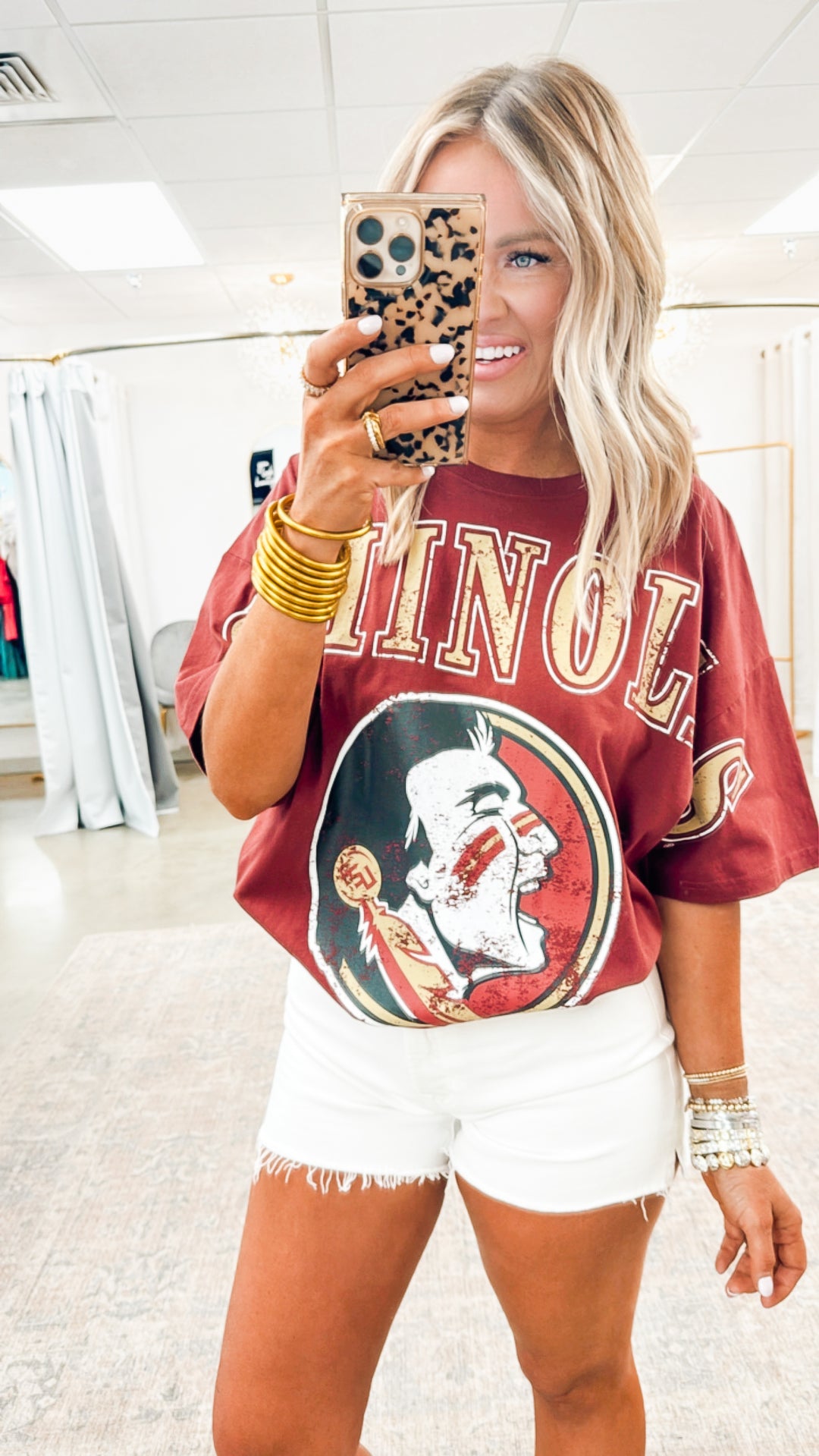 FSU Oversized Tee-Maroon
