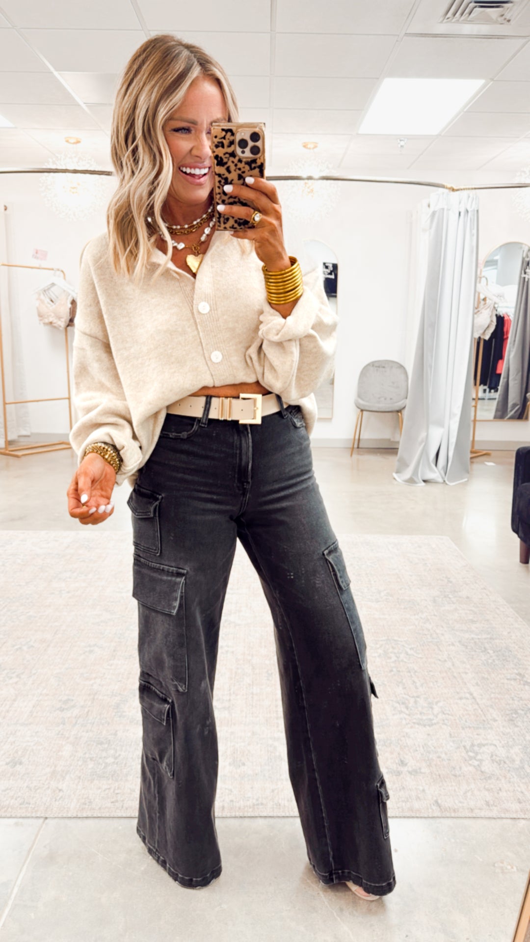 Gianna Knit Cardigan-Oatmeal