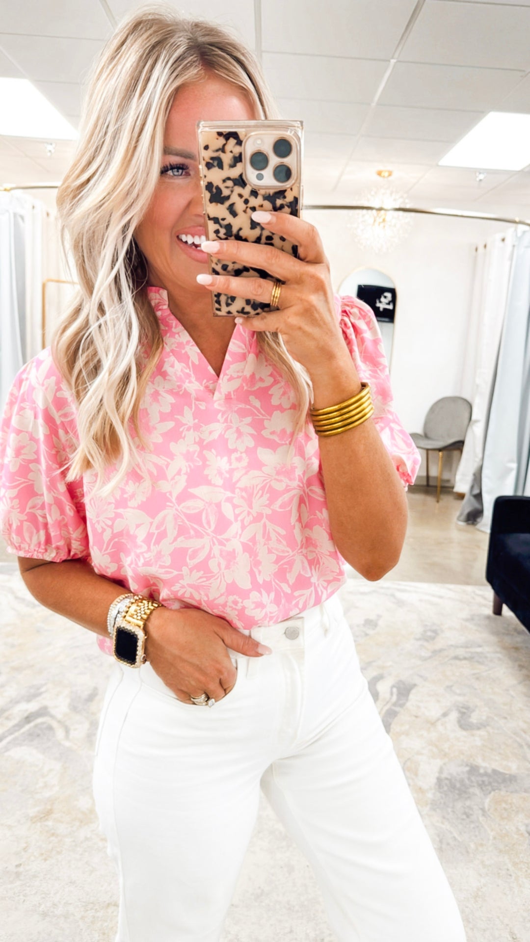 Peony Puff Sleeve Blouse