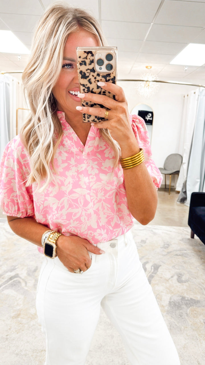 Peony Puff Sleeve Blouse