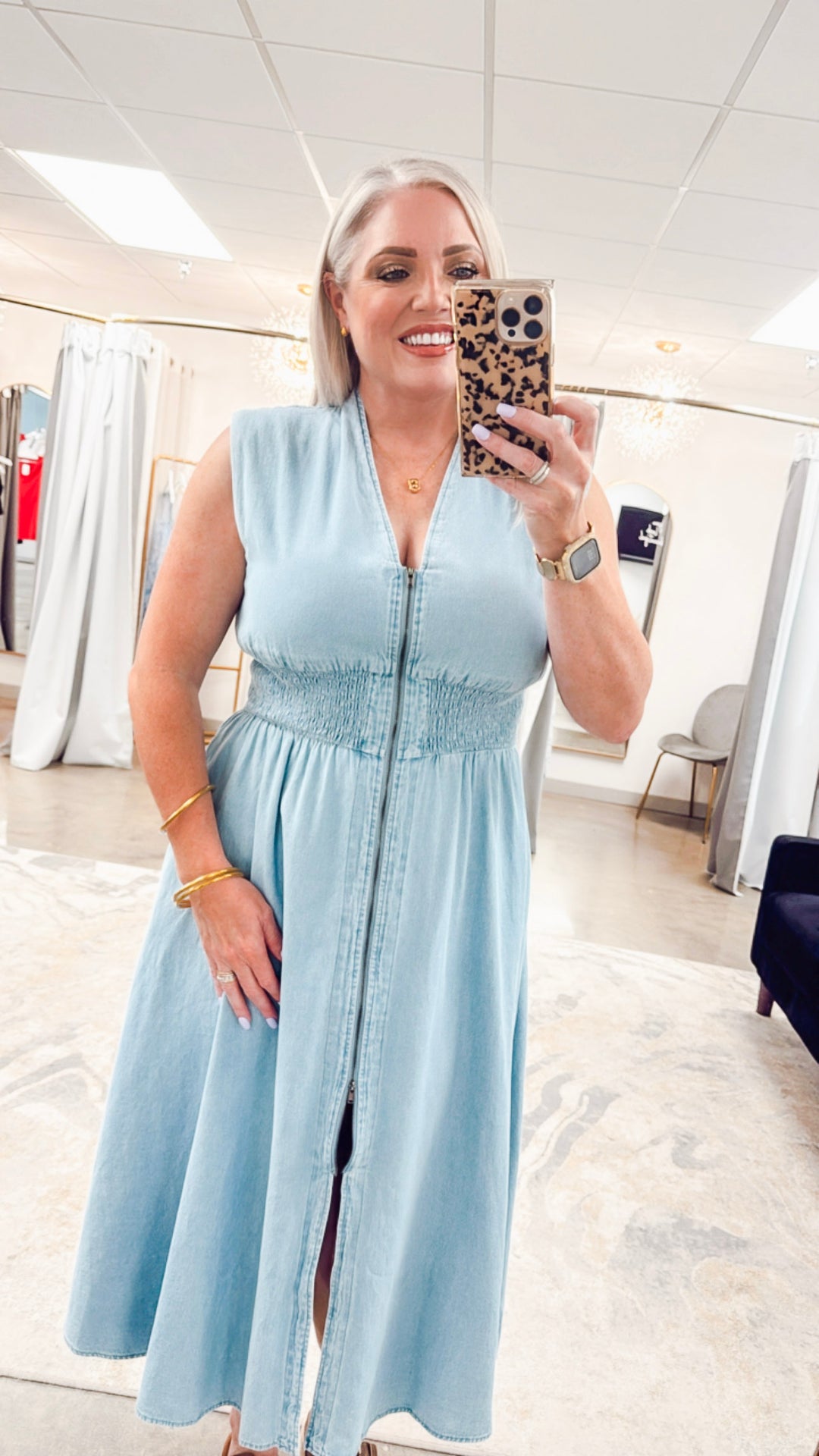 Knox Denim Midi Dress
