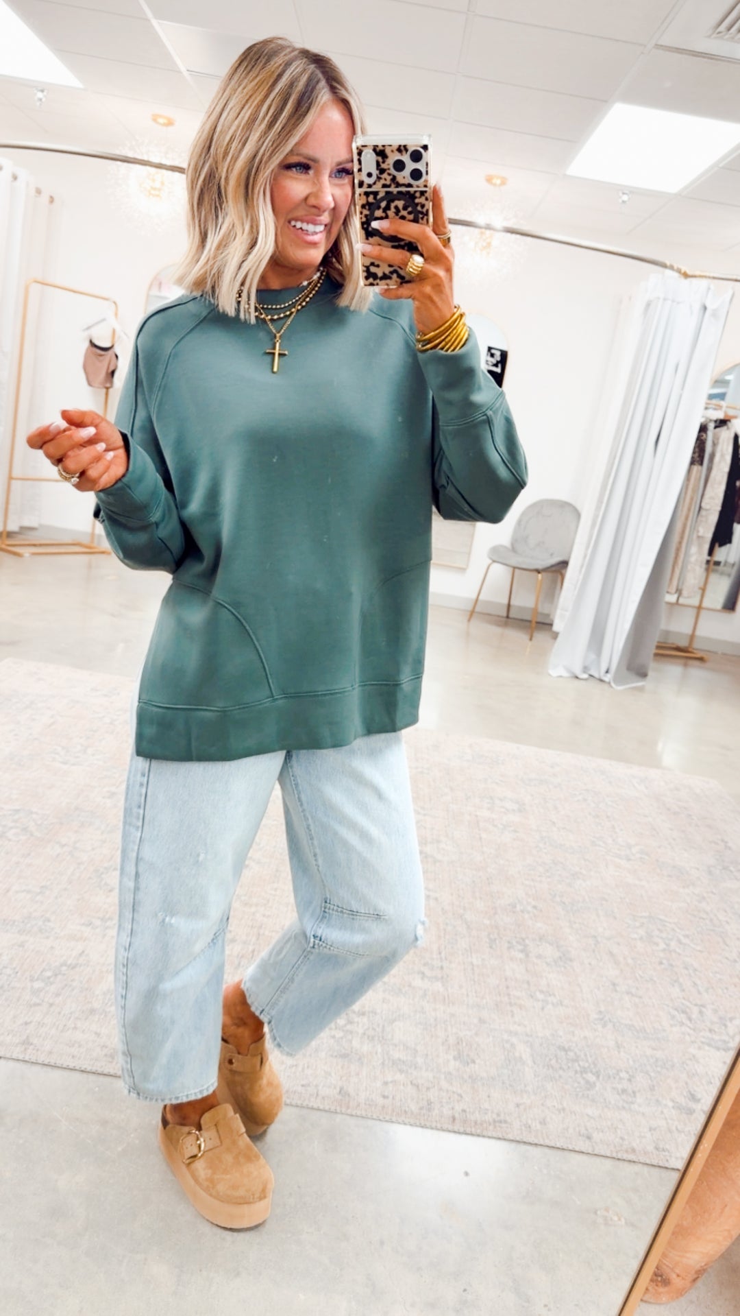 The Split Edge Pullover-Dark Forest