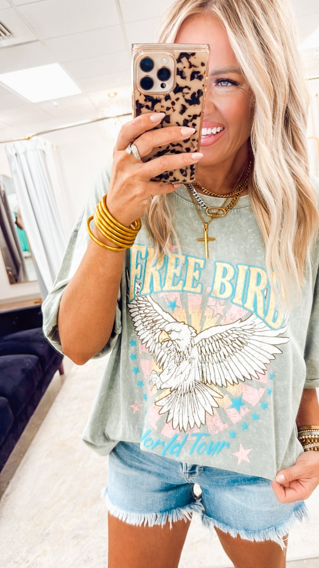 Free Bird World Tour Tee-Green