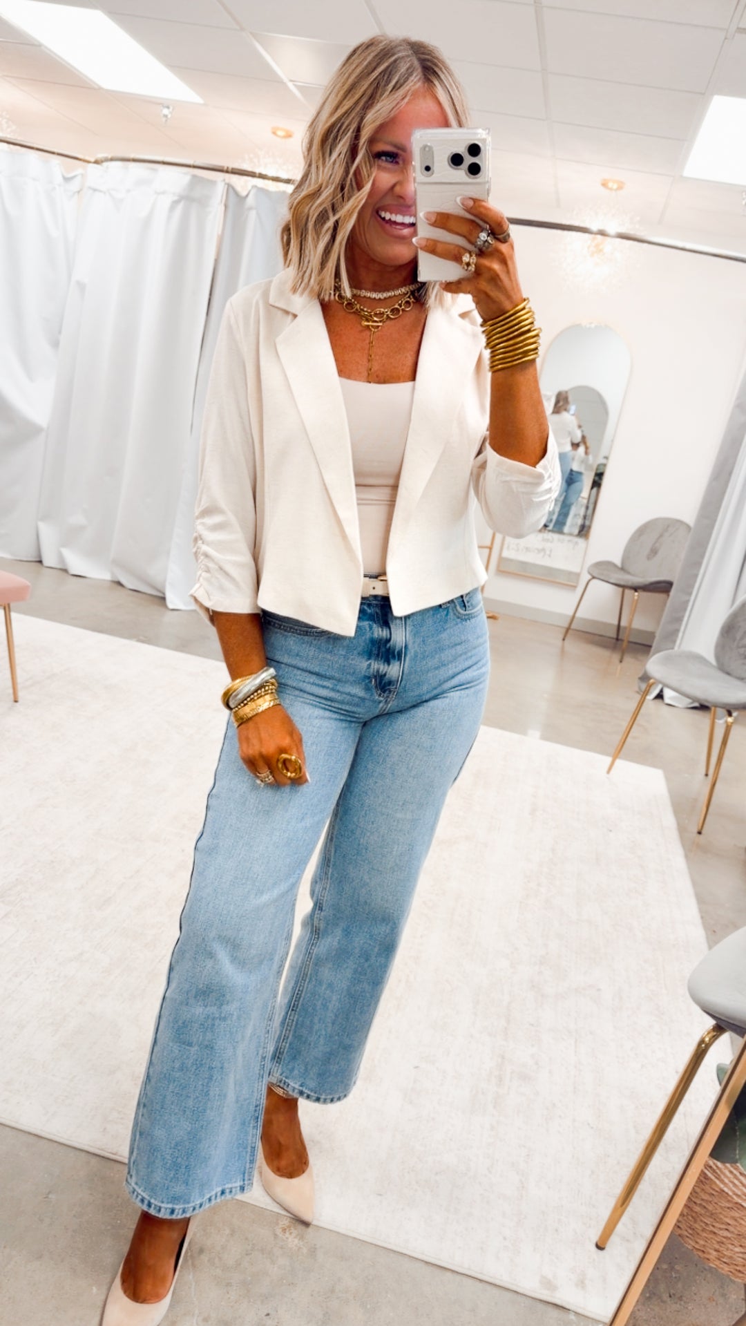 The Linen Theory Blazer-Natural