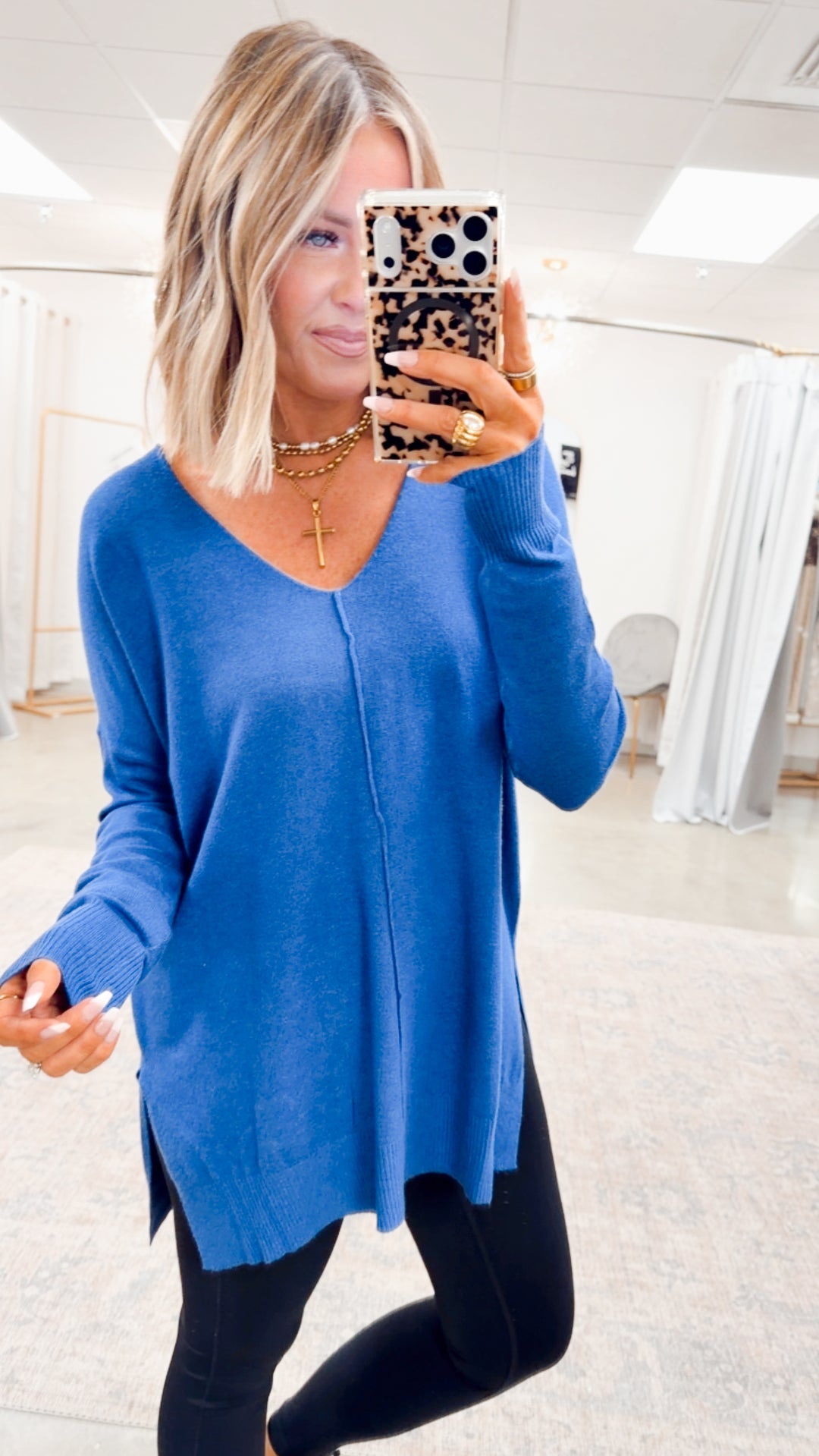 The Laramie Hi-Low Sweater-Marlin