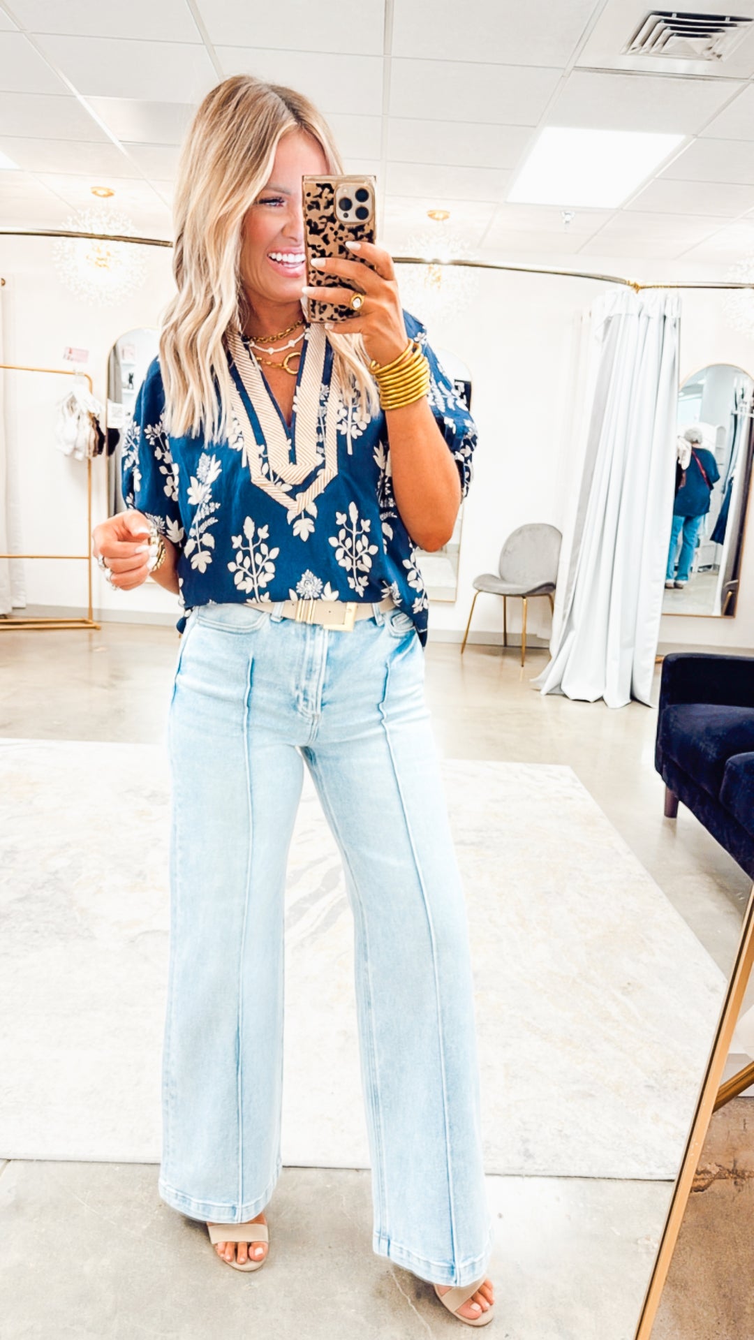 Jessie Pintuck Detailed Jeans-Light