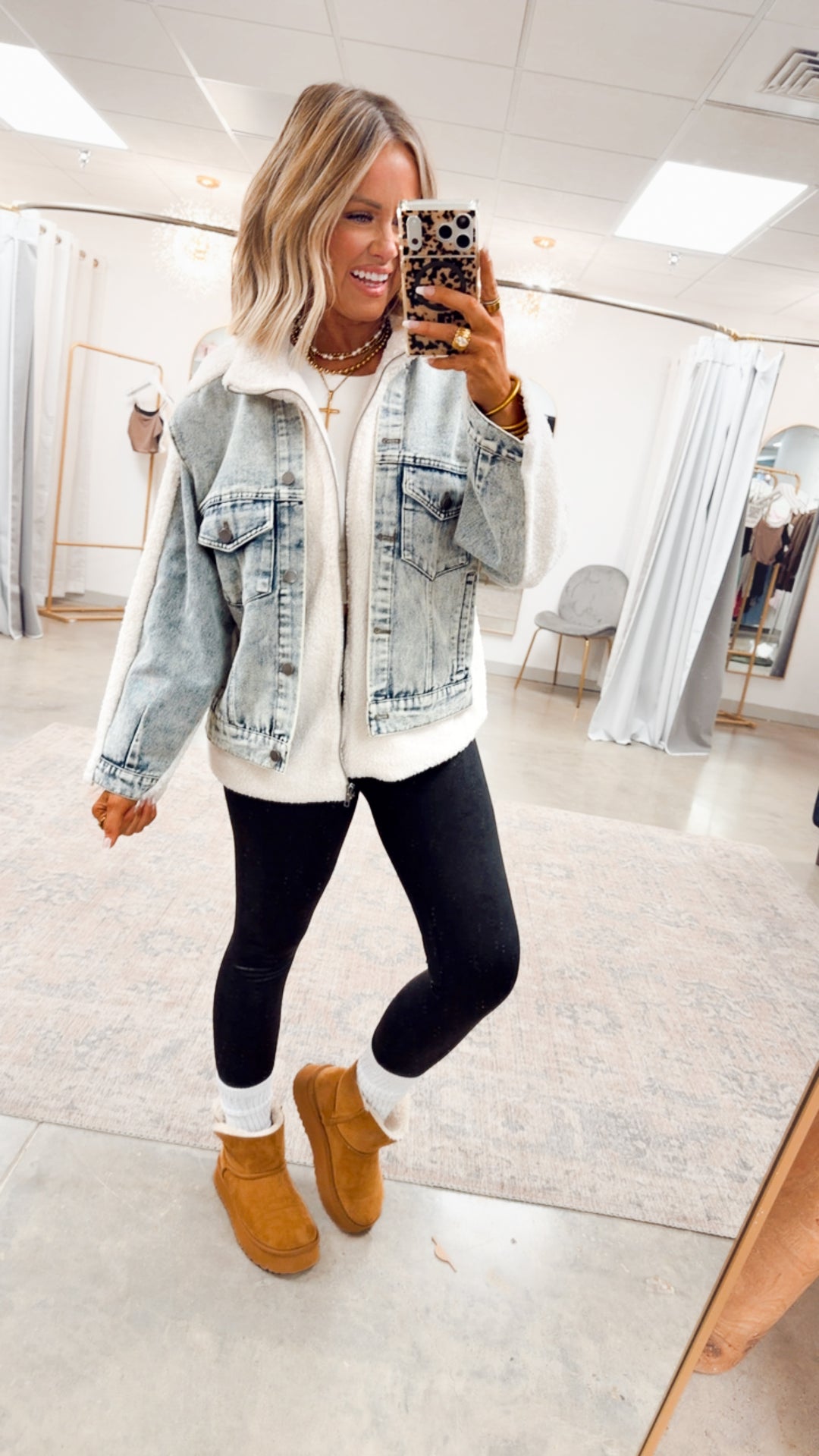 The Teddy & Denim Mixed Media Jacket