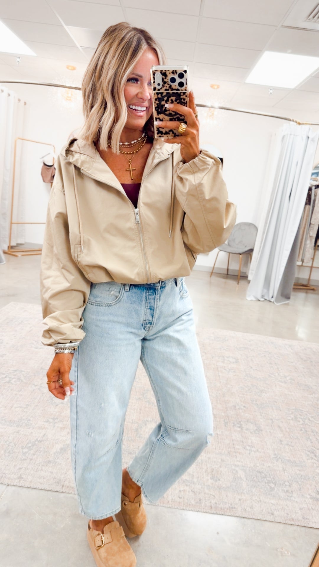 The Ace Hooded Jacket-Taupe