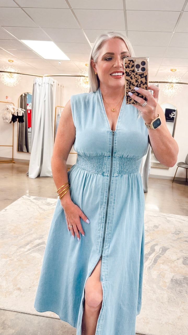 Knox Denim Midi Dress