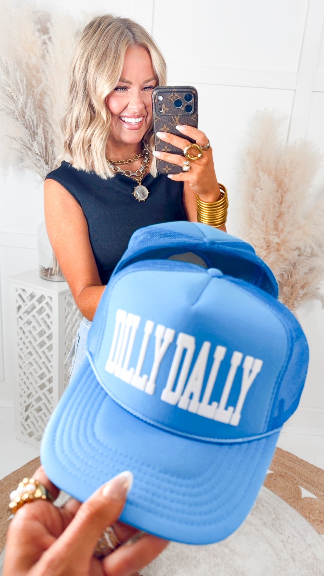 Dilly Dally Cloud Blue Trucker Hat