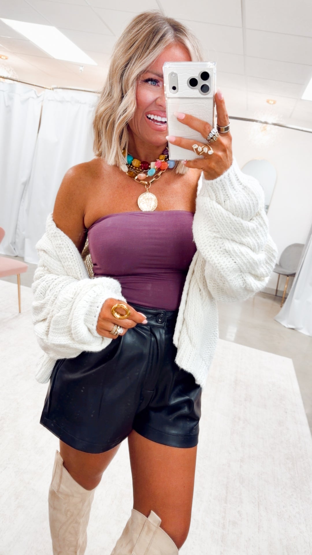 The Posh Pleather Shorts-Black