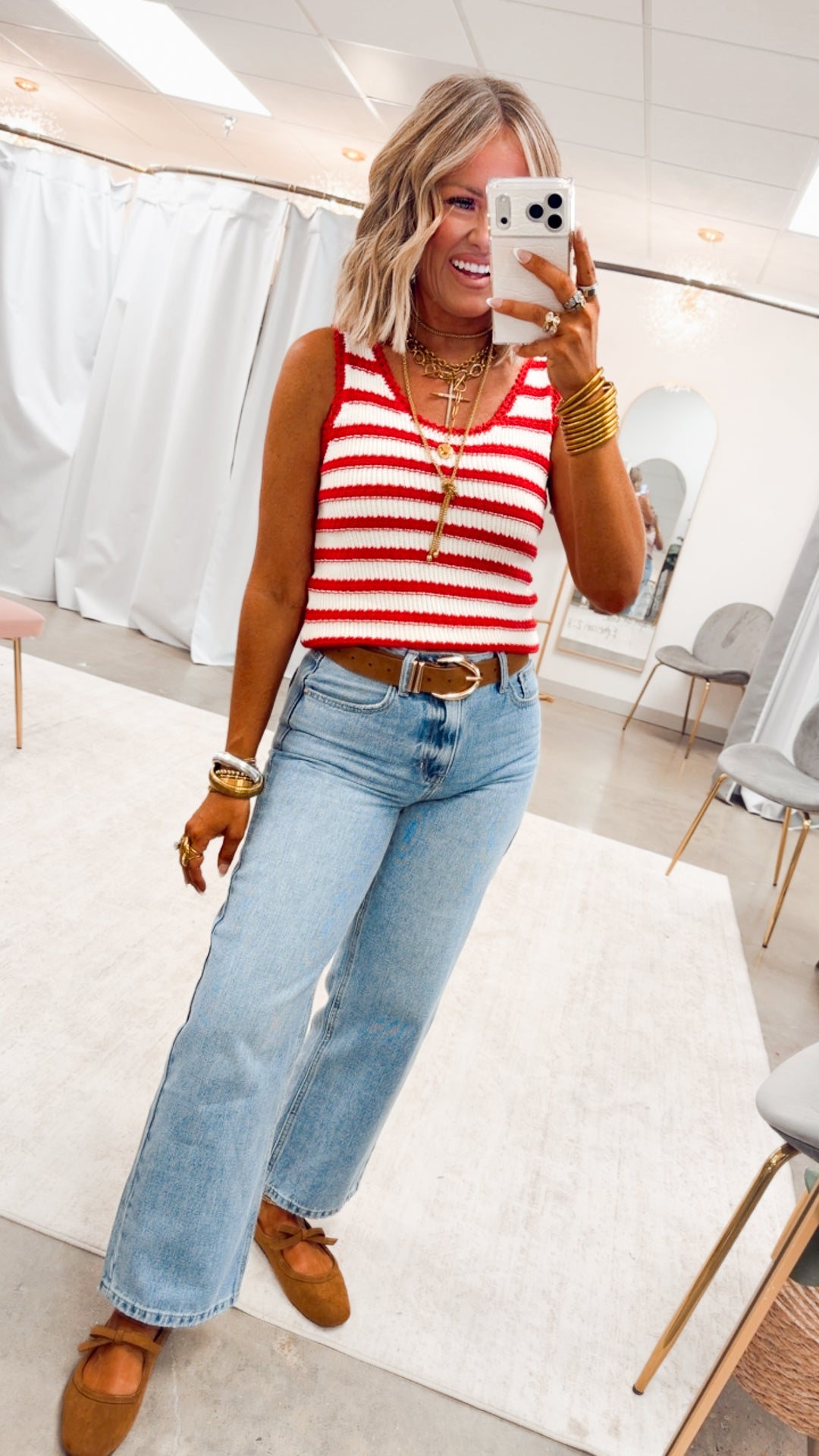 Sweet Stripe Crochet Tank