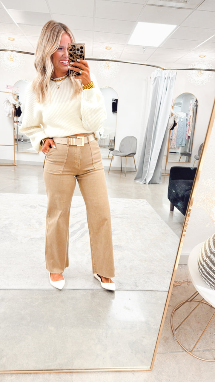 Cream Effortless Comfort Sweater