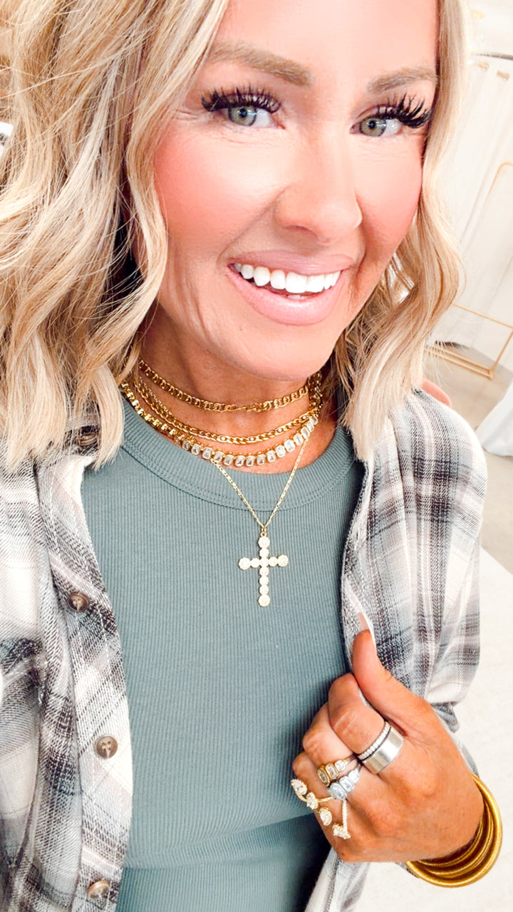 Petalwood Flannel Top