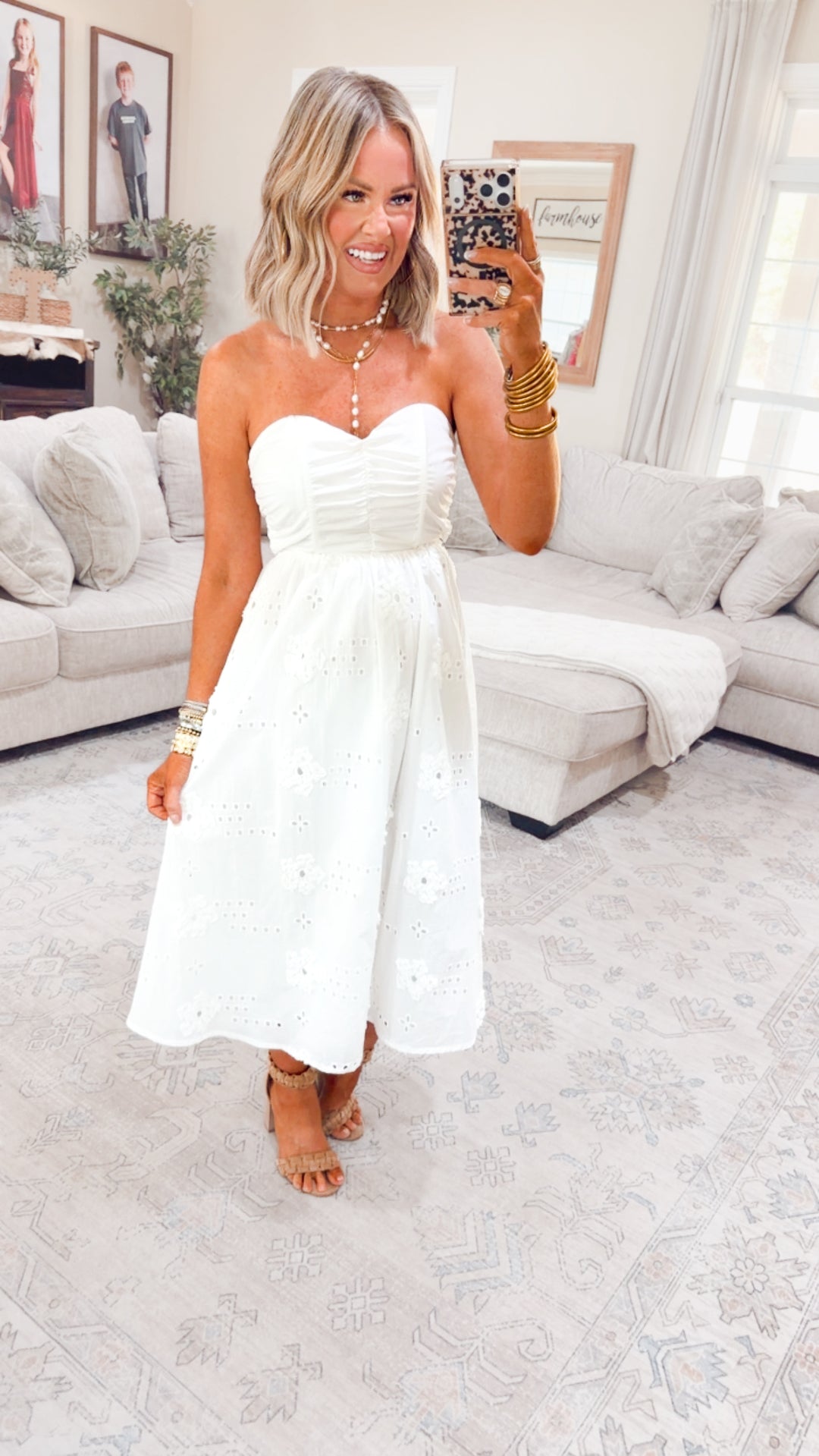Maribel Lace Embroidered Midi Dress