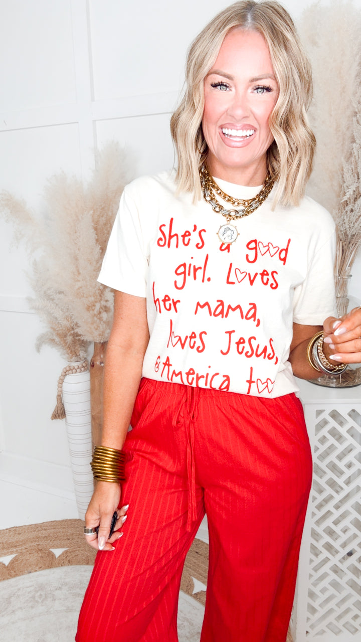 She's A Good Girl Cropped Tee