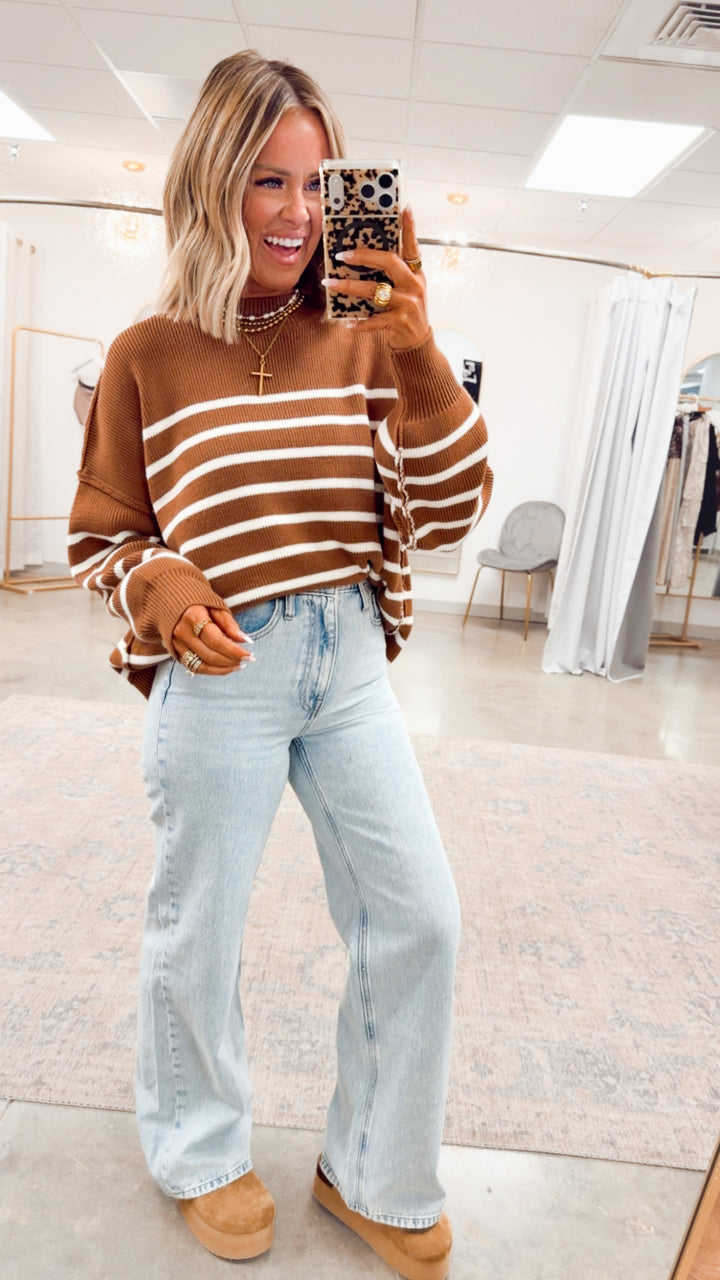 The Camel Stripe Pullover