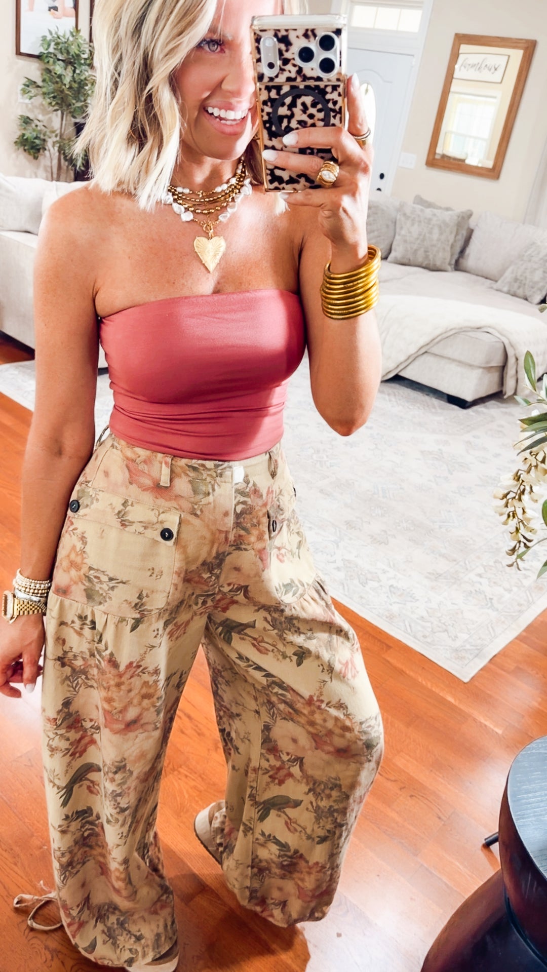 The Rosalie Floral Denim Pants