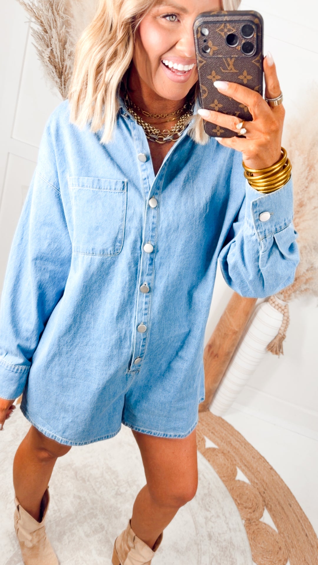 Layla Denim Romper