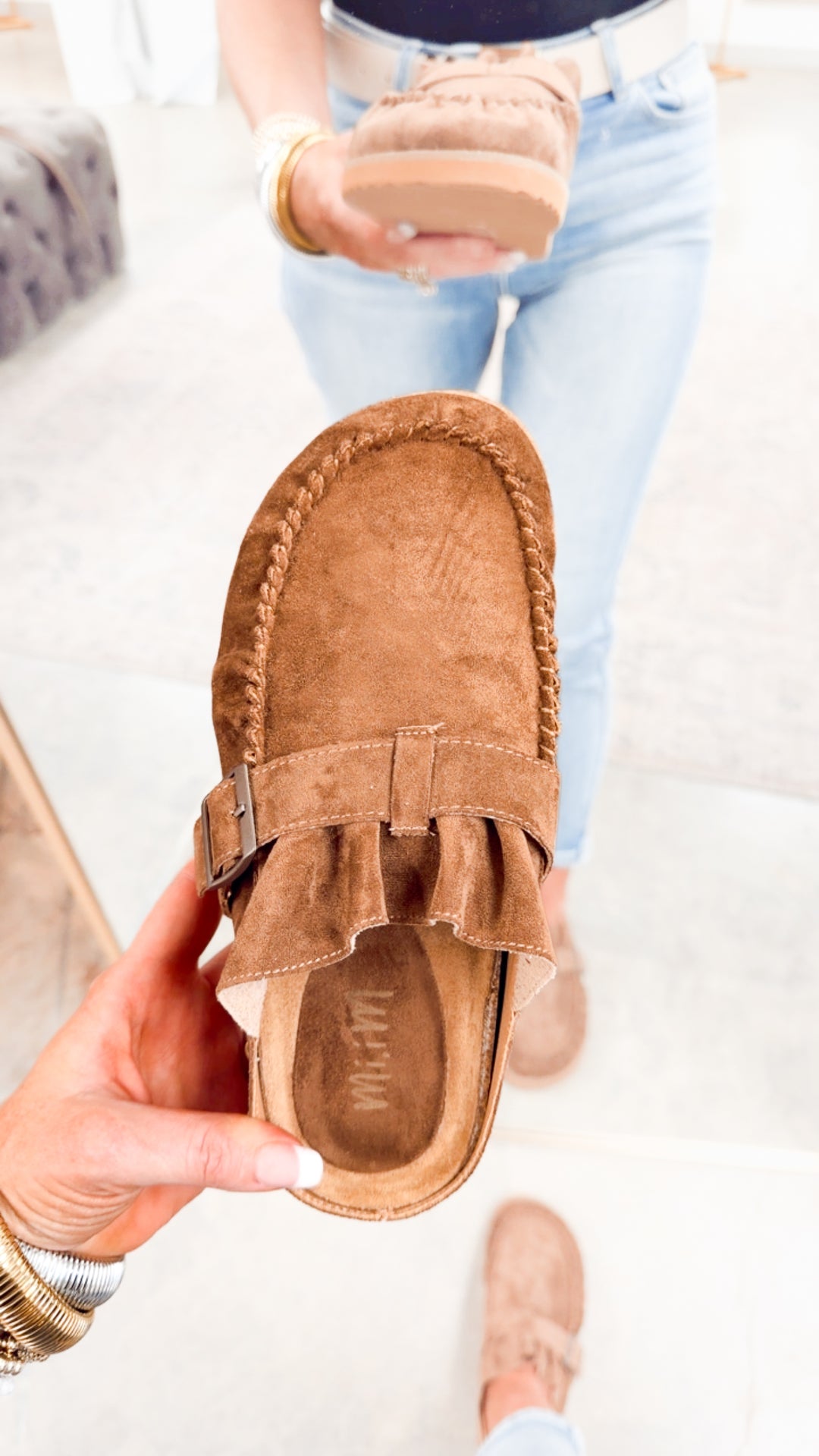 Joia Suede Moc Clog