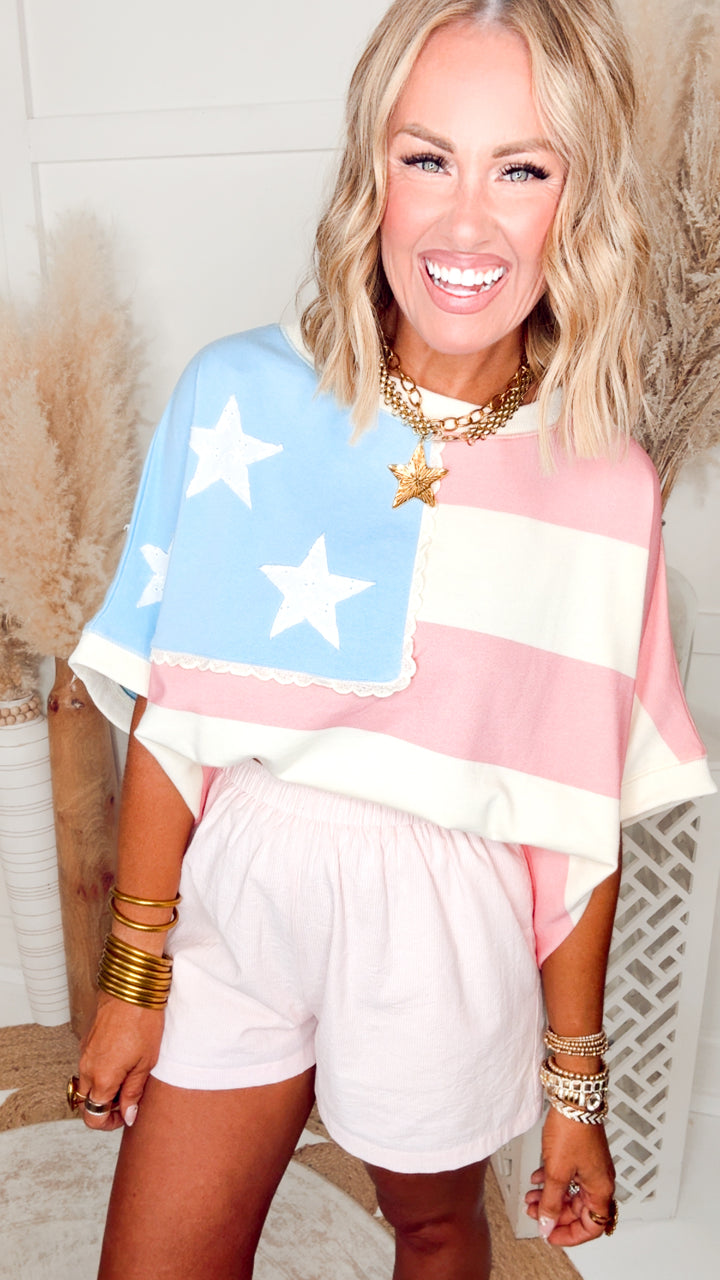 The Stars & Stripes Dolman Top